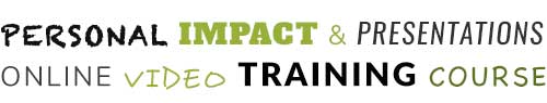 Online training course covering personal imapact and presenting.